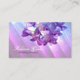 moderne elegant florvormige lila paarse orchidee visitekaartje