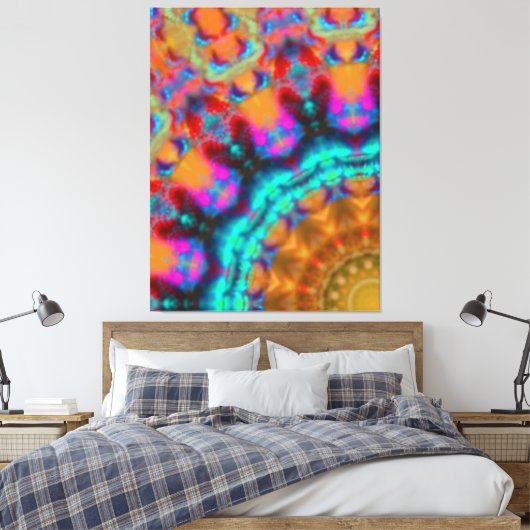 Moderne, elegant gele zwarte vormgeving canvas afd (Insitu (Slaapkamer))