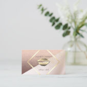 Moderne elegant, geometrisch, Lijst, Confetti, lip Visitekaartje (Staand voorkant)