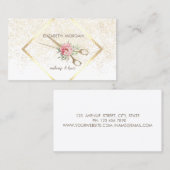 Moderne elegant, geometrisch, Lijst, Confetti, sch Visitekaartje (Voorkant / Achterkant)