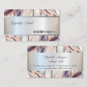 Moderne elegant, gestreept Abstract Klantenkaartje (Voorkant / Achterkant)