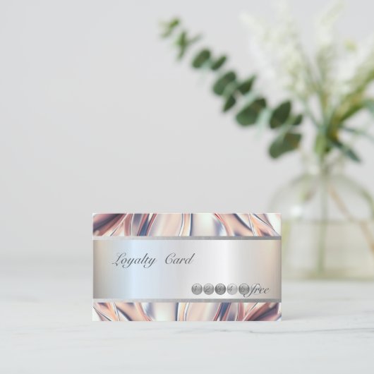 Moderne elegant, gestreept Abstract Klantenkaartje (Staand voorkant)