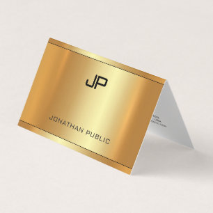 Moderne Elegant Glamor Faux Gold Luxury Sjabloon Visitekaartje