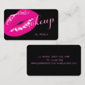 Moderne elegant glamoureus Black, lips Visitekaartje (Voorkant / Achterkant)