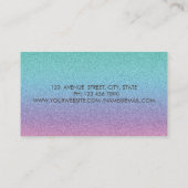 Moderne elegant, glitter, Lijst, Confetti, schaar Visitekaartje (Achterkant)