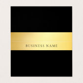Moderne Elegant Gold Black White Folded Sjabloon Visitekaartje (Buitenkant ongevouwen)
