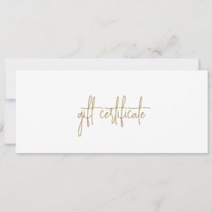 Moderne Elegant Gold Business Cadeaubon