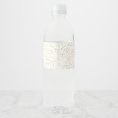 Moderne Elegant Gold Confetti Welkomstwaterlabel Waterfles Etiket (Achterkant)
