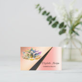 Moderne Elegant Gold Geometric Chic Lotus Visitekaartje (Staand voorkant)