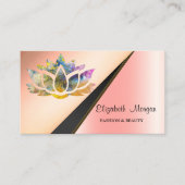 Moderne Elegant Gold Geometric Chic Lotus Visitekaartje (Voorkant)
