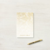 Moderne Elegant Gold Glitter Sjabloon Minimalist Post-it® Notes (Op bureau)