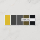 Moderne Elegant Gold Grey Black Interior Designer Mini Visitekaartje (Voorkant)