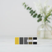 Moderne Elegant Gold Grey Black Interior Designer Mini Visitekaartje (Staand voorkant)