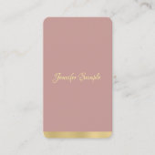Moderne Elegant Gold Handgeschreven Script Text Pl Visitekaartje (Voorkant)