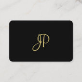 Moderne Elegant Gold Monogrammed Sjabloon Visitekaartje (Voorkant)