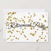 Moderne Elegant Gold Photo Retirement Party Kaart (Achterkant)