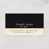 Moderne Elegant Gold Scissors Black Loyalty Kaart (Achterkant)