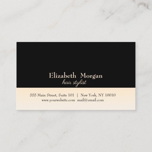 Moderne Elegant Gold Scissors Black Loyalty Kaart (Achterkant)