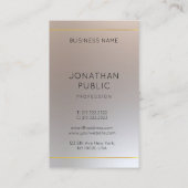 Moderne Elegant Gold Silver Watch Monogramed Visitekaartje (Achterkant)