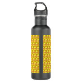 Moderne Elegant Gold Stippen en monogram Waterfles (Achterkant)