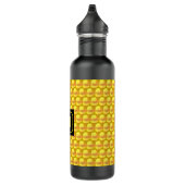 Moderne Elegant Gold Stippen en monogram Waterfles (Rechts)