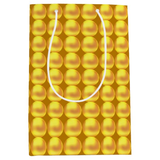 Moderne Elegant Gold Stippen Medium Cadeauzakje (Voorkant)