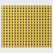 Moderne Elegant Gold-Stippen op zwart Cadeaupapier (Vlak)