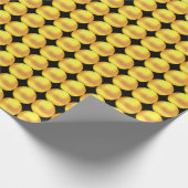 Moderne Elegant Gold-Stippen op zwart Cadeaupapier (Hoek)