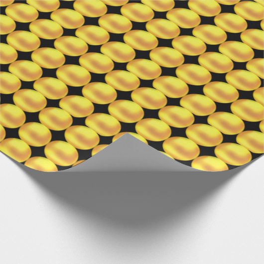 Moderne Elegant Gold-Stippen op zwart Cadeaupapier (Hoek)