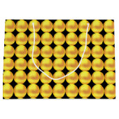 Moderne Elegant Gold-Stippen op zwart Groot Cadeauzakje (Voorkant)