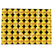 Moderne Elegant Gold-Stippen op zwart Groot Cadeauzakje (Achterkant)