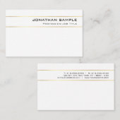 Moderne Elegant Gold Striped Luxury Design Trendy Visitekaartje (Voorkant / Achterkant)