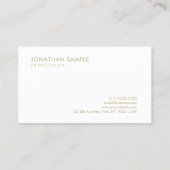 Moderne Elegant Gold Text Font Minimale Sjabloon Visitekaartje (Achterkant)