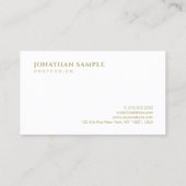 Moderne Elegant Gold Text Font Minimalist Sjabloon Visitekaartje (Achterkant)