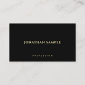 Moderne Elegant Gold Text Font Minimalist Sjabloon Visitekaartje (Voorkant)