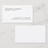 Moderne Elegant Gold White Trendy Chic Simple Plai Visitekaartje (Voorkant / Achterkant)