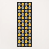 Moderne Elegant Golden & Silver-Stippen op zwart Yogamat (Voorkant)