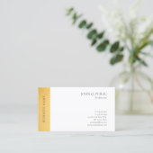 Moderne Elegant Goud Wit Minimalistische Sjabloon Visitekaartje (Staand voorkant)