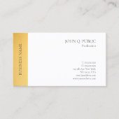 Moderne Elegant Goud Wit Minimalistische Sjabloon Visitekaartje (Voorkant)