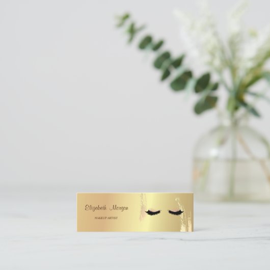 Moderne elegant, goudpenseelstreek, as mini visitekaartje (Staand voorkant)