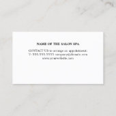 Moderne Elegant Gray Golden Massage Therapist Klantenkaartje (Achterkant)