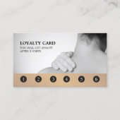 Moderne Elegant Gray Golden Massage Therapist Klantenkaartje (Voorkant)