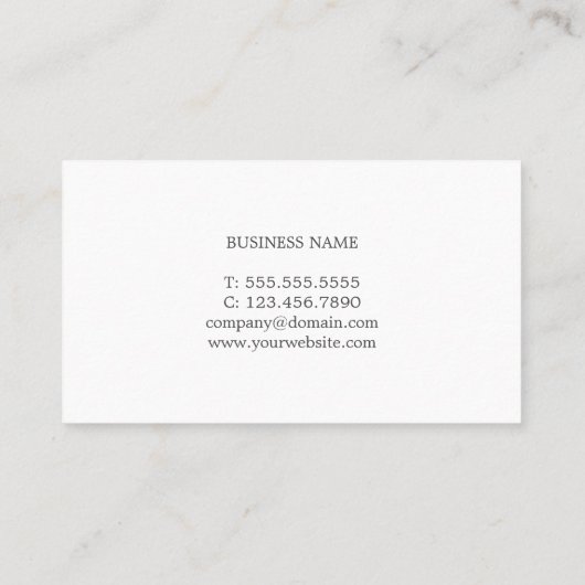 Moderne Elegant Gray White Monogram Consultant Visitekaartje (Achterkant)