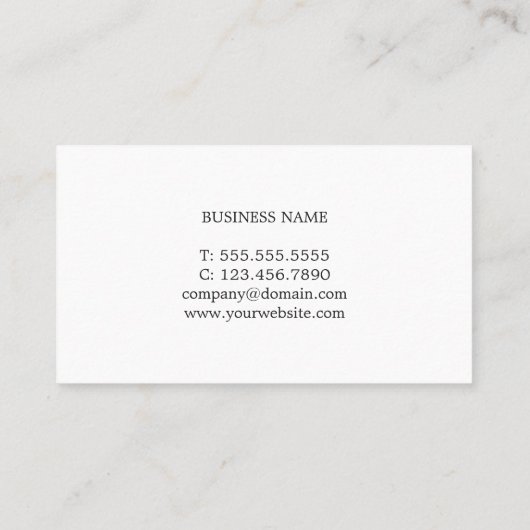 Moderne Elegant Gray White Monogram Consultant Visitekaartje (Achterkant)