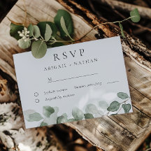 Moderne Elegant Greenery Waterverf bruiloft