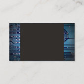 Moderne Elegant Grey Blue Circuit Computer Reparin Visitekaartje (Achterkant)