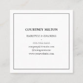 Moderne Elegant Grey Faux Gold Scissors Haarstylis Vierkante Visitekaartje (Achterkant)