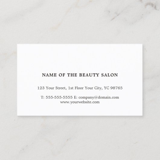 Moderne Elegant Grey Faux Gold Scissors Haarstylis Visitekaartje (Achterkant)