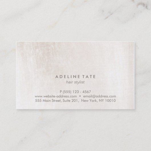 Moderne Elegant Hair Salon Roos Gold Sequins Comb. Visitekaartje (Achterkant)