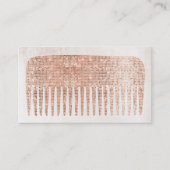 Moderne Elegant Hair Salon Roos Gold Sequins Comb. Visitekaartje (Voorkant)